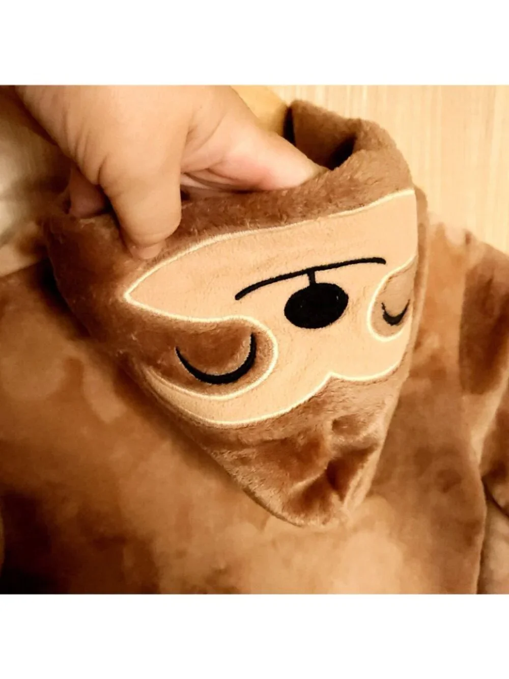 Saint Eve Kids Brown Sloth One Piece Open Foot Pajamas 7-8